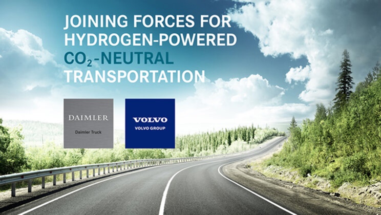 El Grupo Volvo y Daimler Truck AG firman acuerdo para la creación de un joint venture para la producción a gran escala de celdas de combustible